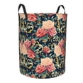 thumbnail image 2 of Balery Rose Flowers Round Laundry Basket with Handles Waterproof Freestanding Laundry Hamper for Clothes Toys in the Dorm and Family-Medium, 2 of 8