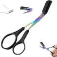 thumbnail image 1 of Estbridge Eyebrow Trimmer Scissor  2 in 1 Eyebrow Scissors with Comb Stainless Steel Professional Eyebrow Trimmer  Eyebrow Cutter Hair Removal Eyebrow Scissors Makeup Tool for Men Women (, 1 of 8