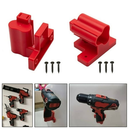 

Goodhd 2 Packs Tool Holder Mount for Milwaukee M12 Tool Hanger Red With screws
