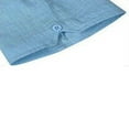 thumbnail image 5 of Mens Short Sleeve Shirt Button Down Fishing Spread Collar Plain Tops, 5 of 5