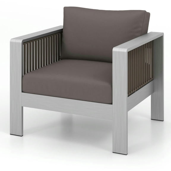 Barara King Patio Relaxation Sets,Patio Furniture Aluminum Armchair with Thick Back and Seat Cushion