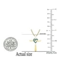 thumbnail image 3 of Dazzlingrock Collection Round Blue Diamond Heart With Cross Pendant for Women with 18 Inch Gold Chain (0.05 ctw, Color Blue, Clarity I2-I3) in 10K Yellow Gold, 3 of 4