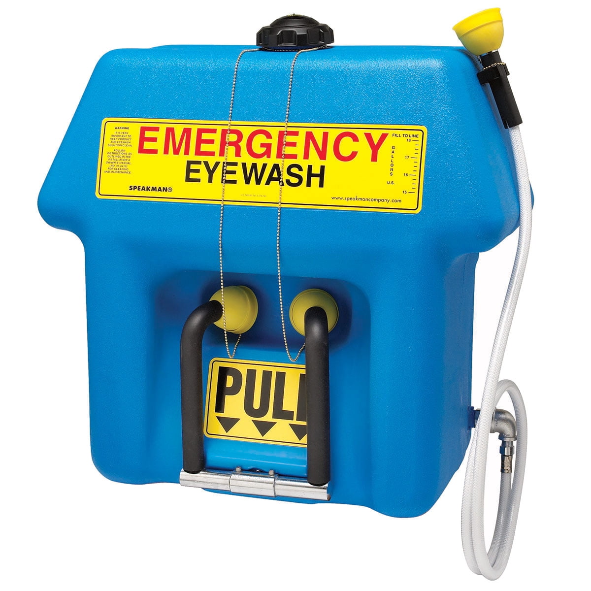 Speakman SE-4000 GravityFlo Portable Emergency Eyewash Unit for Dangerous Worksites, Blue, 21 Gallons