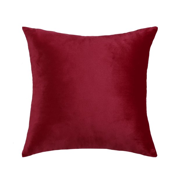 Terciopelo Cojín Funda, Decorativa Almohada Funda, Lujo Euro Cuadrado Almohada Funda para Sofá Cama Silla 18 "x 18" rojo PC 1