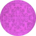 thumbnail image 1 of Ahgly Company Indoor Round Oriental Pink Industrial Area Rugs, 4' Round, 1 of 4