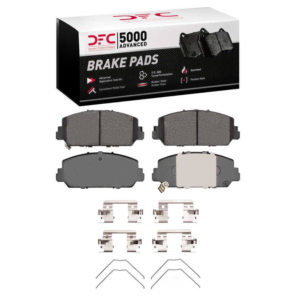 Dynamic Friction Company 1551-1697-01 DFC 5000 Advanced Brake Pads - Ceramic and Hardware Kit - OE