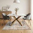 thumbnail image 3 of ODIKA 5'x7' Washable Area Rug Non-Slip, Low Pile, Stain Resistant Alfombra Boho Geometric Abstract Mosaic Vintage Sala Beige Para for Guest Room, Lounge, Apartment, 3 of 7