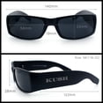 thumbnail image 3 of Kush Mad Dog Biker Slim Rectangle Mens Sunglasses UV400 Narrow Minimal Steet Eyewear Matte Black, 3 of 6