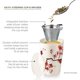thumbnail image 2 of Sistema de preparación de té suelto de una taza Tea Forte Kati, taza de cerámica con infusor de té y tapa, flores de cerezo, nuevo diseño de infusor, 2 of 5