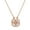 Rose Gold, variant on Soumake Clavicle Chain Electroplating Rhinestone Two Ways Wearing Heart-shaped High Gloss Decorate Neck Ornament Transform Luxury Four Leaf Clover Pendant Necklace for Dating