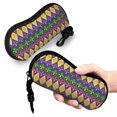 thumbnail image 5 of Zufioo Mardi Gras4 Print Sunglasses Case Tactical Zipper Sunglasses Carrying Case for Men Women, 5 of 6