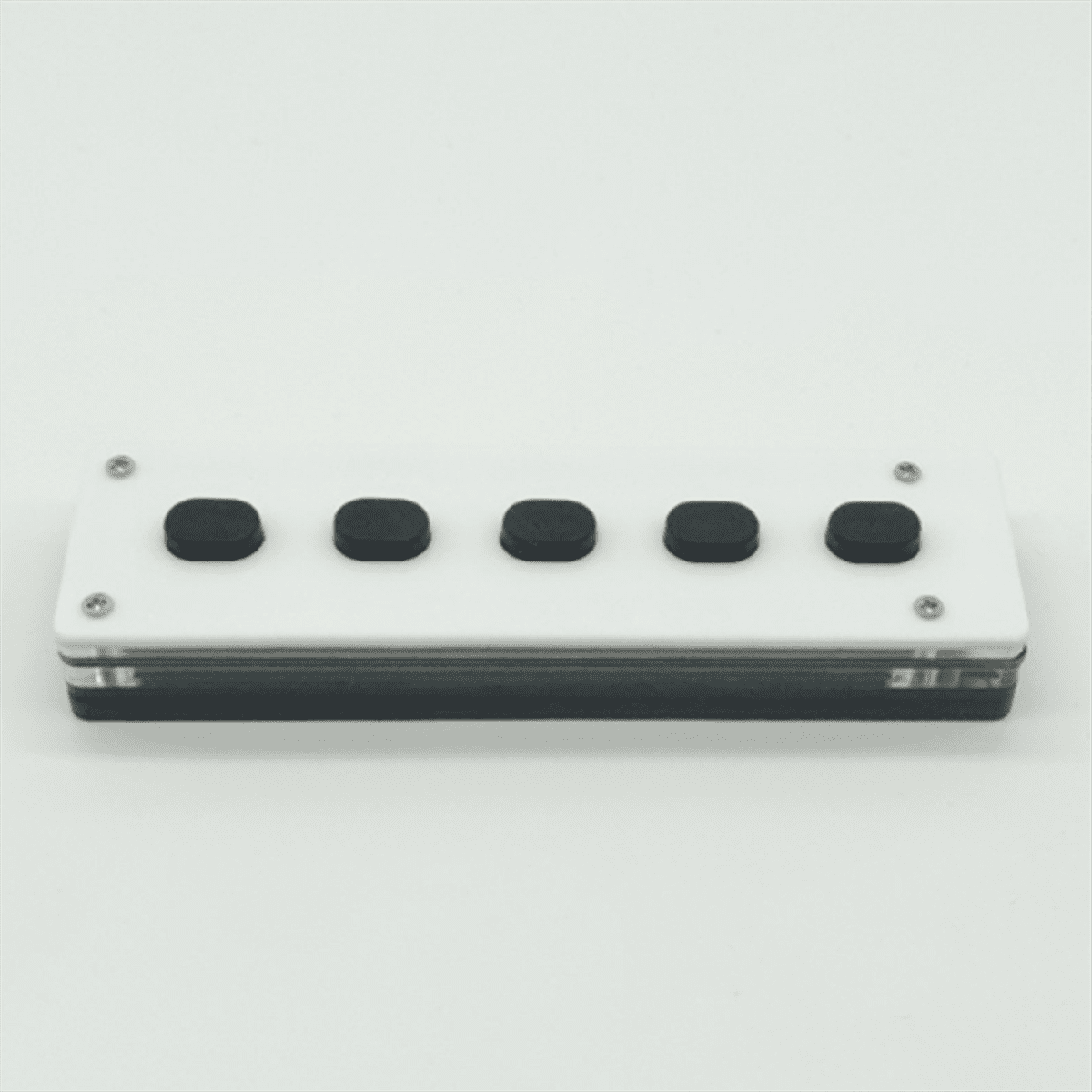 Silent Silicone Bluetooth Custom Programming Macro Keyboard 5-Keys Macropad Copy Paste USB Keypad, Bluetooth+Wireless