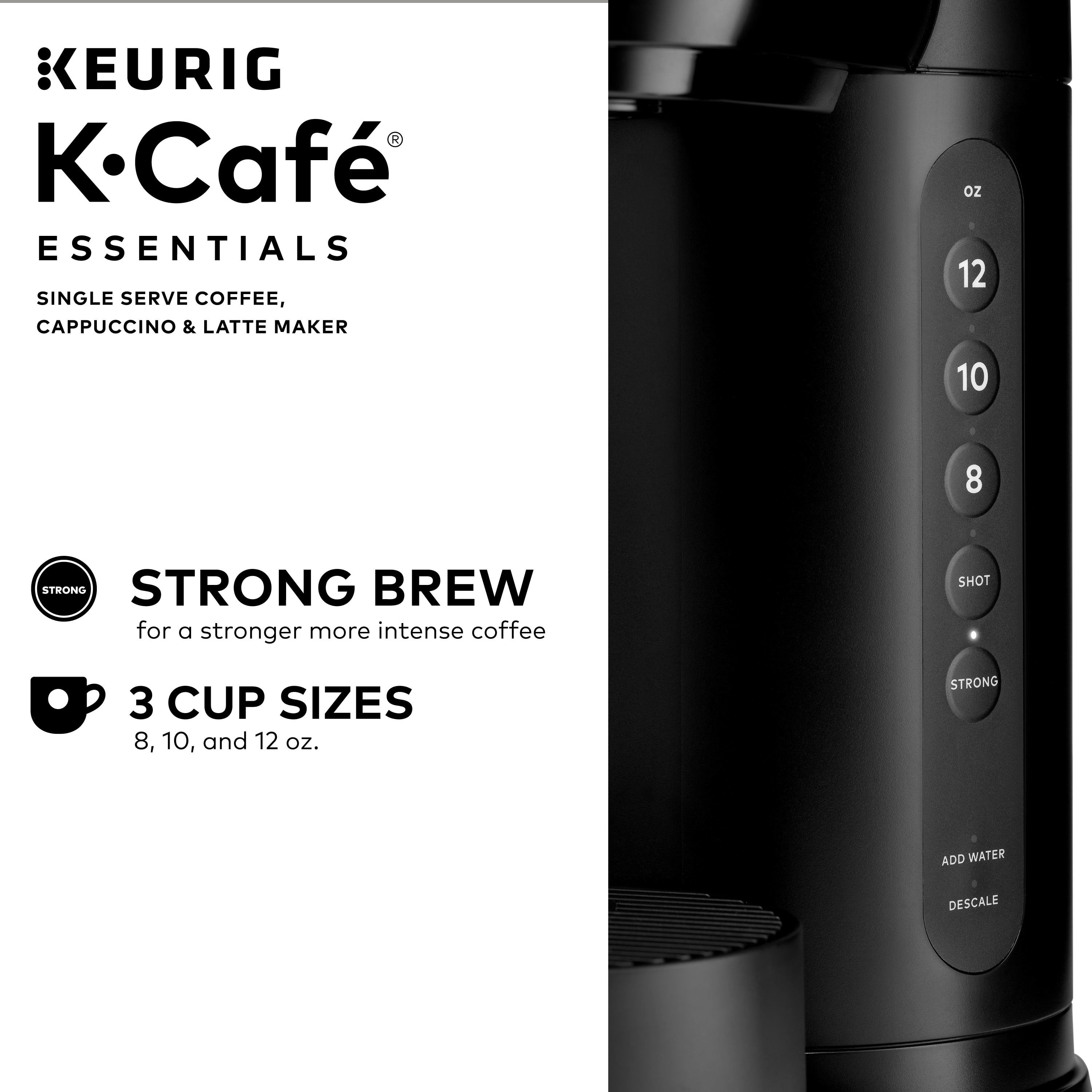 Keurig K-Café Special Edition Coffee Maker, Single Serve K-Cup Pod Coffee,  Latte and Cappuccino Maker, Charcoal and Espresso Roast K-Cup Pod Variety  Pack, 24 Count