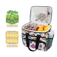 thumbnail image 2 of FORMRS Insulated Cooler Bag 24 Cans Capacity Soft Leakproof Lunch Box with Side Pockets, Purple Retro Pattern, 2 of 7