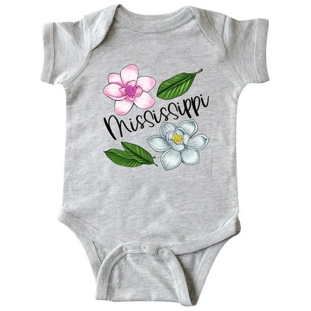 

Inktastic Mississippi Magnolia Flowers and Leaves Gift Baby Boy or Baby Girl Bodysuit