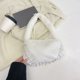 thumbnail image 3 of Bolso Bolsos de hombro informales suaves y esponjosos con cadena de felpa para mujer (blanco), 3 of 8
