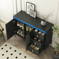 thumbnail image 6 of Aukfa Sideboards Buffets Cabinet with Drawers & LED for Kitchen,Black, 6 of 8