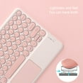 thumbnail image 4 of Christmas Gifts Liweisiy Bluetooth Keyboard Round Cap Keyboard Portable Bt Wireless Keyboard With Touchpad For Pc Tablet D583 Pink, 4 of 5