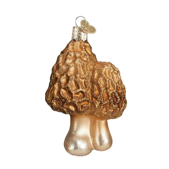 Old World Christmas Vegetables Glass Blown Ornaments for Christmas Tree, Morel Mushrooms