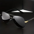 thumbnail image 1 of Retro Large Frame Polarized Metal Glasses for Men - Stylish Toad Mirrors, Anti-Glare Driving Mirrors, Durable Frames, Wide Vision, Classic Design, Trendy Accessories, 1 of 5