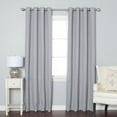 thumbnail image 4 of Best Home Fashion, Inc. Shimmery Basketweave Solid Blackout Grommet Curtain Panels (Set of 2), 4 of 4