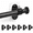 Black-6 Pack, variant on Transparent 4 Pack Adhesive Curtain Rod Holders, No Drilling Brackets for 0.5'' to 1.2'' Rods