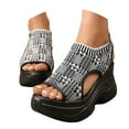 thumbnail image 3 of MKLEKYY Sandalias Cómodas de Suela Gruesa para Mujer, Sandalias de Verano de Malla Transpirable Con Tacón Inclinado y Boca de Pez para deportes y Ocio. 376, 3 of 5