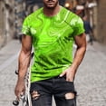 thumbnail image 5 of Camisas de Manga Larga para Hombres Blusa de Cuello Redondo de Impresión Cómoda, Camisa Casual de Poliéster para Uso Diario, de Fiesta Y de Primavera de Verano, 5 of 5