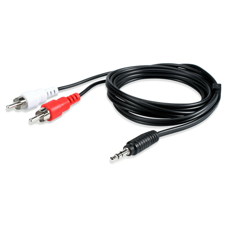 onn. 3.5mm Auxiliary to 2 RCA Stereo Audio Y Adapter Cable, 4 Feet 