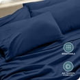 thumbnail image 6 of Bare Home Pillowcase Set - Premium 1800 Collection - Double Brushed - Ultra Soft - King Size, Dark Blue, 4 Count, 6 of 8