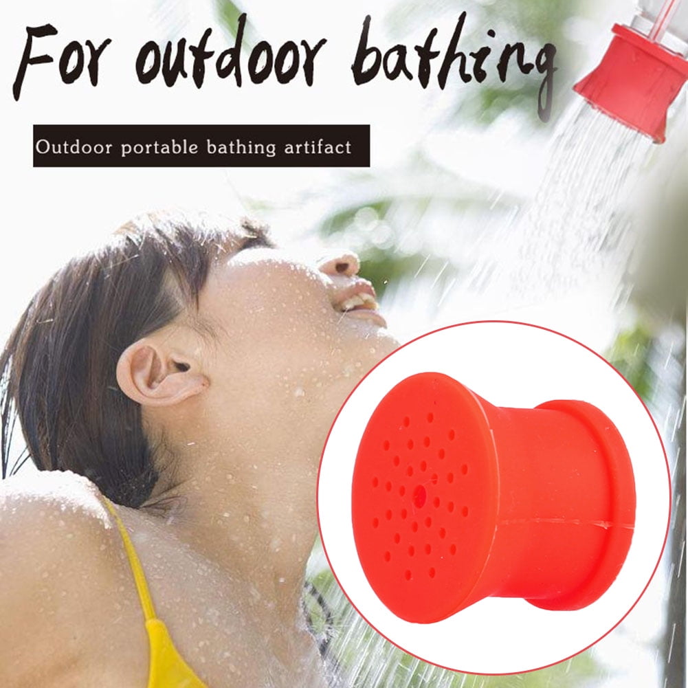 Portable Outdoor Silicone Shower Head Camping Bathing Tools Sprinkler I5Z1 
