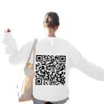 thumbnail image 6 of zaveiop Woman Funny Scannable QR Code Hoodie (Z-White, XL), 6 of 8