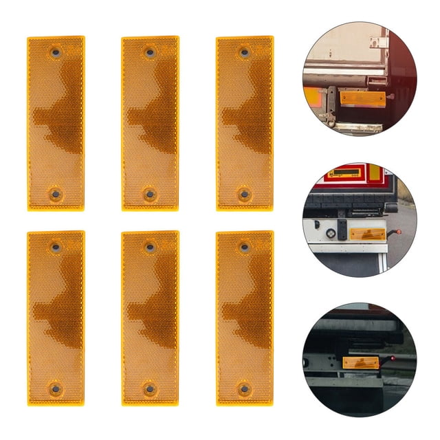PAMINGONO 10Ud Reflectores Adhesivos Amarillos Fabricados En ABS Resistentes Y Duraderos