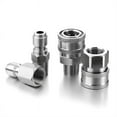 thumbnail image 2 of 8PCS NPT 3/8 Inch Stainless Steel Male Female Quick Connector Kit Pressure Washer Adapters (Internal & External Thread), 2 of 6