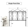 thumbnail image 3 of Amagabeli Decorative Garden Fence 24"Hx 24"W 5 Panels Outdoor Black Thicken Metal Wire Fencing Rustproof Landscape Patio Flower Bed Animal Dogs Barrier Border Edge Section Panels Black, 3 of 8