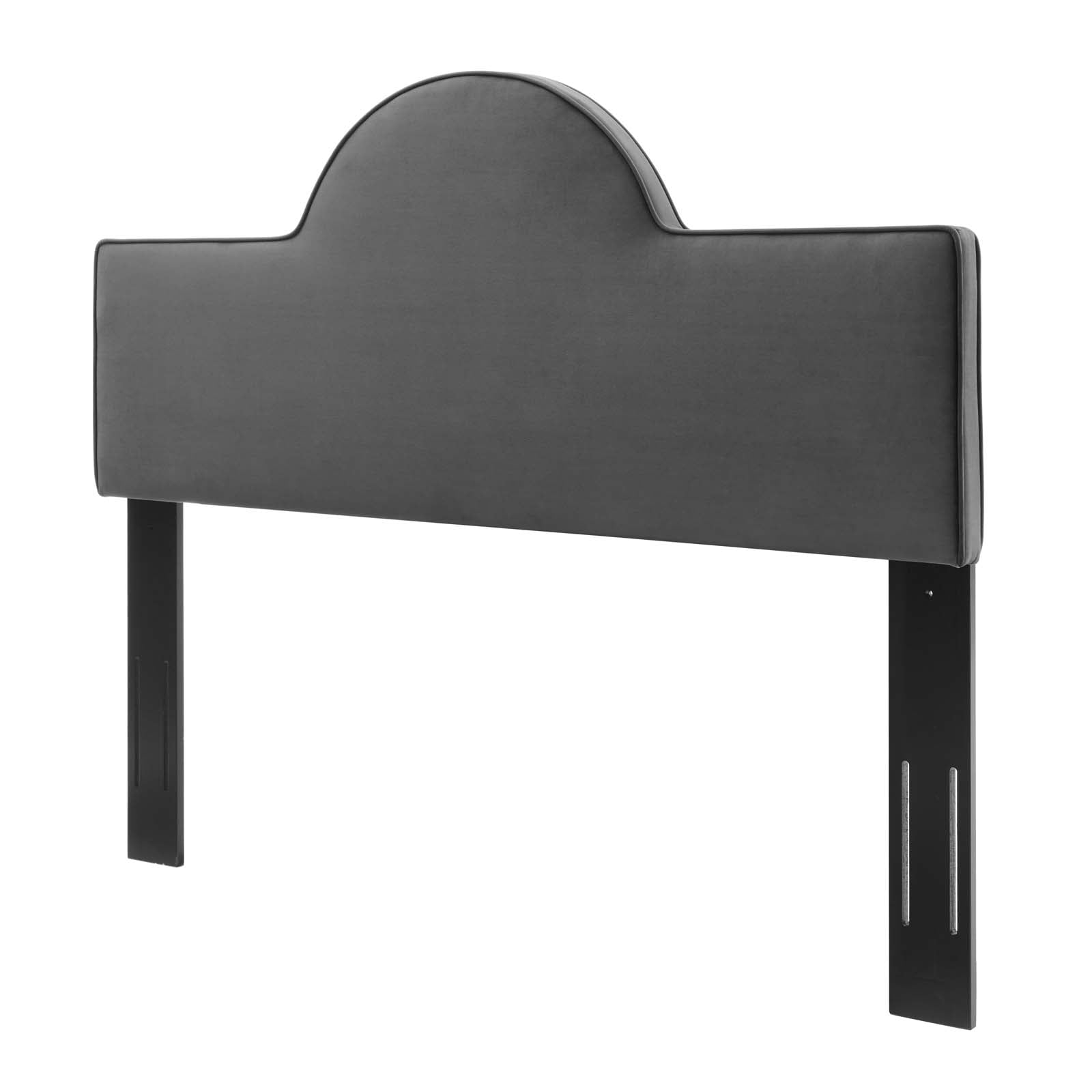 Headboard, Twin Size, Velvet, Dark Grey Gray, Modern Contemporary Urban Design, Bedroom Master