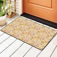thumbnail image 1 of DouZhe Ethnic Style Yellow Paisley Rugs Doormat, Non-Slip Machine Washable Carpets Floor Door Mat , 36" x 24", 1 of 6