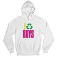 thumbnail image 5 of I Recycle Boys Puff Print Sweatshirt Funny Dating App Humor Single Independent Heart Breaker Relationship Hoodie, 5 of 7