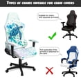 thumbnail image 5 of TSOVTHRID Sea Turtle Paint Splatter White Print Gaming Chair Slipcover with Armrest Covers 4 PCS Rotating Armchair Covers Stretch Seat Chair Cover for Computer Racing Gamer Chair, 5 of 7