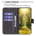thumbnail image 5 of Wallet Case for iPhone 12 Pro / 12, iPhone 12 Pro / 12 Phone Case with Kickstand Card Holder Slot Magnetic Flip Case Premium PU Leather Shockproof Case for iPhone 12 Pro / 12 6.1",Black, 5 of 5