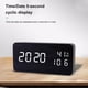 thumbnail image 5 of Inteprter Despertador LED Digital Mesita de noche Escritorio Despertar Relojes Decoración Pantalla de temperatura Termómetro Hogar Oficina Decoración del hogar Madera negra, 5 of 6