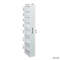 thumbnail image 6 of 7-Tier Slim Pull-Out Storage Shelf, Multi-Functional Narrow Organizer with Handle for Kitchen, Pantry, Living Room, Next to Fridge, White, 6 of 6