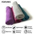 thumbnail image 4 of WIRESTER Polyester Fiber Cooling Towel Fast Drying Multi-Purpose 12 inch x 38 inch for Sports, Gym, Yoga, Fitness, Workout, Running, Travel, Camping - Gray, 4 of 7