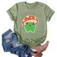thumbnail image 4 of Cathalem T-Shirts d'Été à Manches Courtes pour Femmes Col Rond Crop Tops Torsadé devant T-Shirt, Vert TTG, 4 of 4
