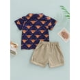 thumbnail image 4 of Gzhioc Kids Boys Shorts Set, Short Sleeve Cow/Cow Head Print Shirt with Shorts Summer Outfit Gift, 4 of 9