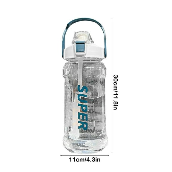 Dpityserensio 1.5 Liter Large-capacity Sports Water Bottle Fashionable Trend Straw Cup with Scale Portable Concise Leak-proof Shatterproof Water Cups