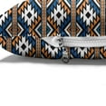 thumbnail image 4 of Boho Pet Bed, Borders Seamless Geometrical Pattern in Boho Art Style, Chew Resistant Pad for Dogs and Cats Cushion with Removable Cover, 24" x 39", Orange Blue and White, by Ambesonne, 4 of 4