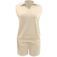 thumbnail image 6 of WAYUTE Womens Sets 2 Piece Outfits Casual Solid Color Shorts Suit Set Everyday Comfortable Stylish Summer Outfit for Outdoor Activities, 6 of 6