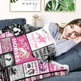 thumbnail image 4 of Flamingo Gifts for Women Girls Flamingo Blanket Just A Girl Who Loves Flamingos Gifts for Flamingo Lovers Super Soft Flannel Flamingo Throw Blanket 50"X40", 4 of 5