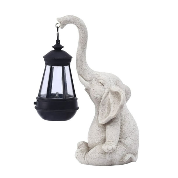 Decoración de elefante Advancent para jardín y Patio Blanco